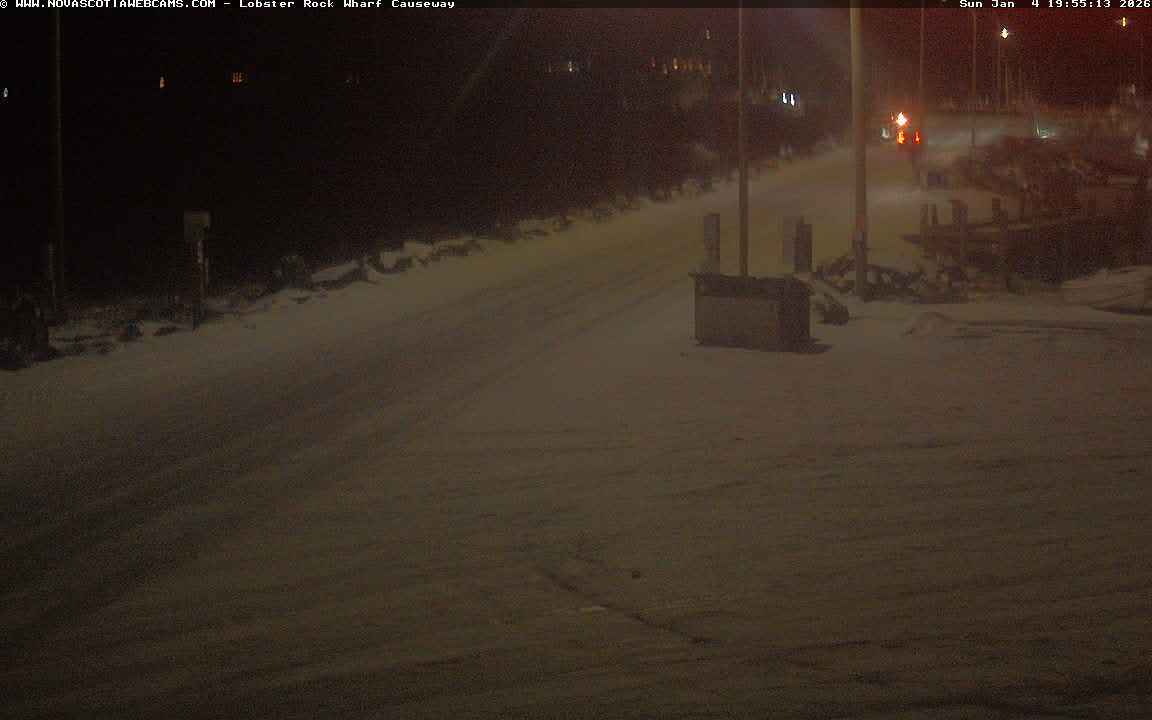 Nova Scotia cams Lobster Rock Wharf Causeway Port of Yarmouth